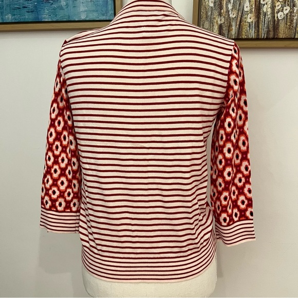 NWT KATE SPADE Posy Ikat Cardigan Red Chestnut Cardigan (Small) - Picture 5 of 9